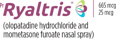 PrRyaltris® | 665 mcg 25 mcg (olopatadine hydrochloride and mometasone furoate nasal spray)